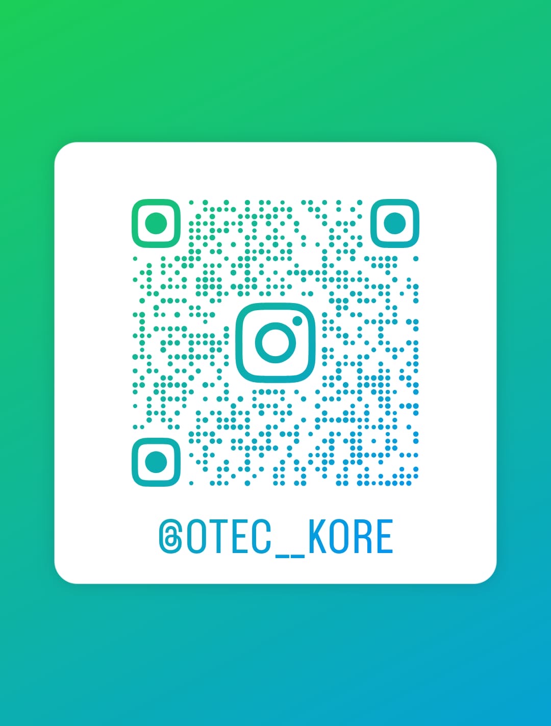 Codigo QR de Instagram @OTEC__KORE
